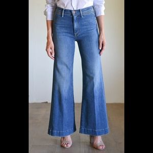 Mother Denim The Swooner Roller Wide Leg Jeans